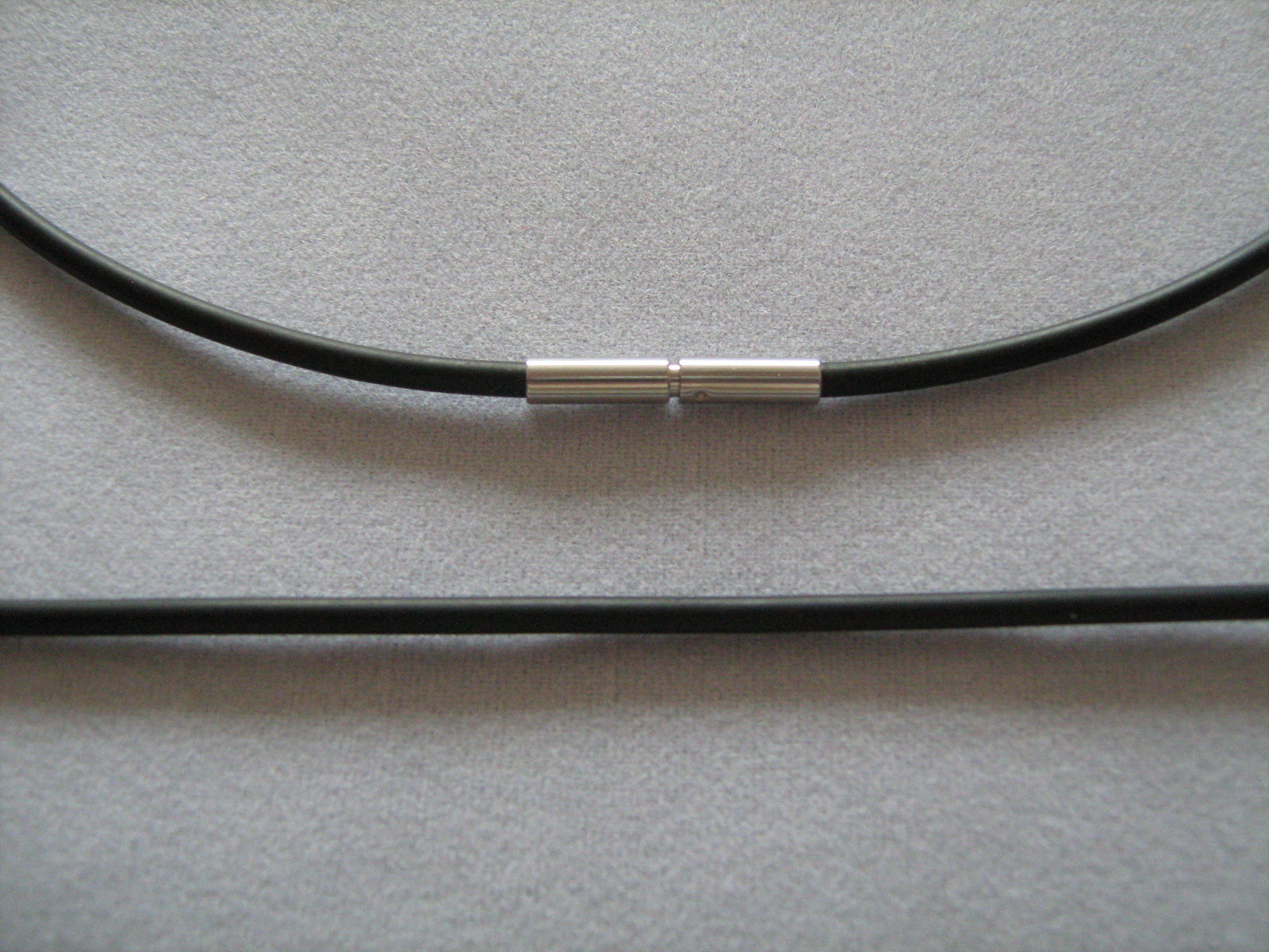 Kautschuk Kette mit Bajonettverschluss aus Edelstahl